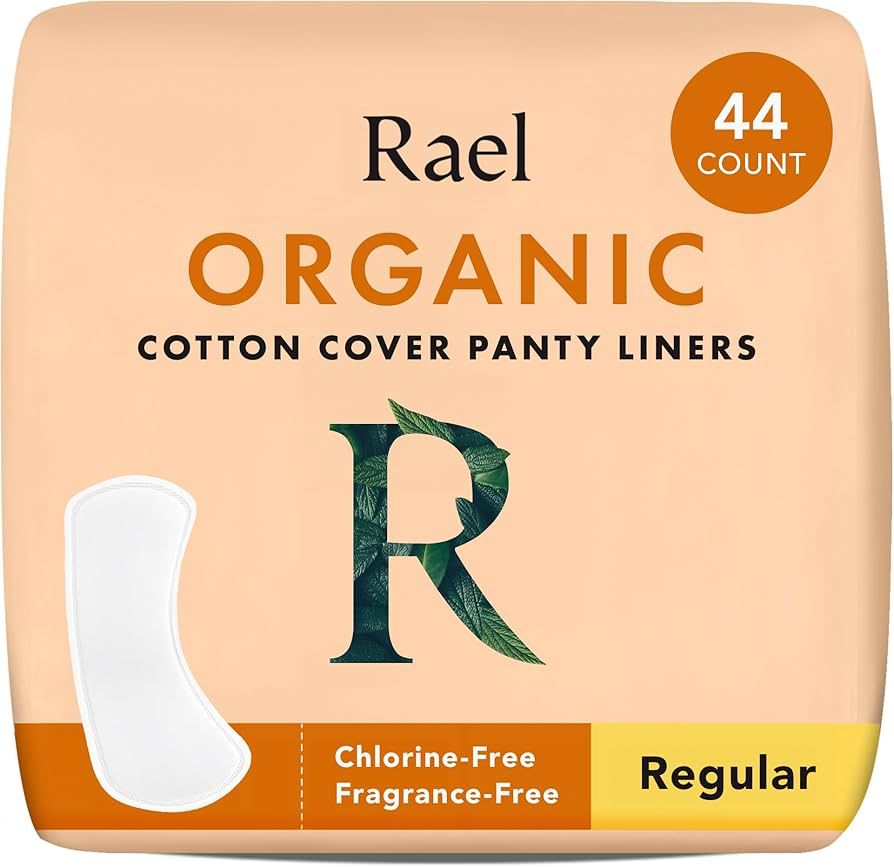 Rael Panty Liners for Women, Organic Cotton Cover - Regular Pantiliners, Light Absorbency, Unscen... | Amazon (US)