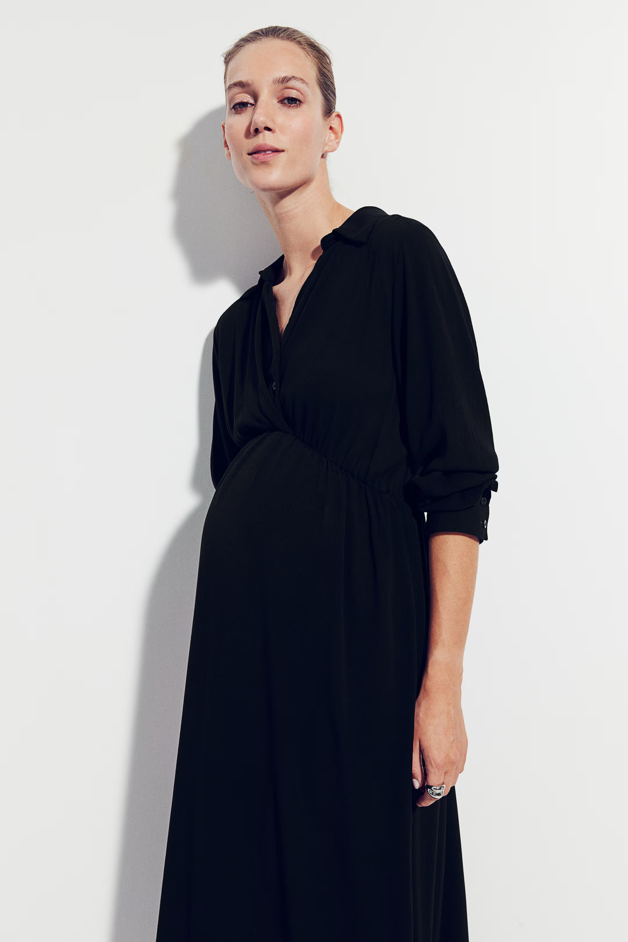 MAMA Before & After Pregnancy/Nursing Dress - Black - Ladies | H&M US | H&M (US + CA)