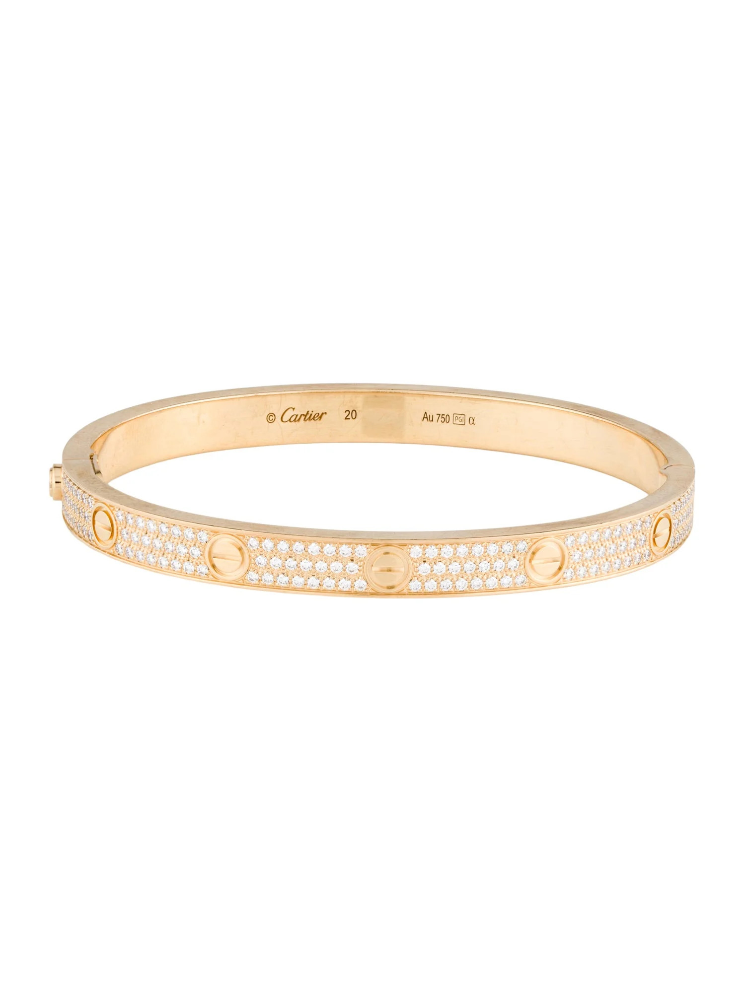 Diamond Paved LOVE Bracelet | The RealReal