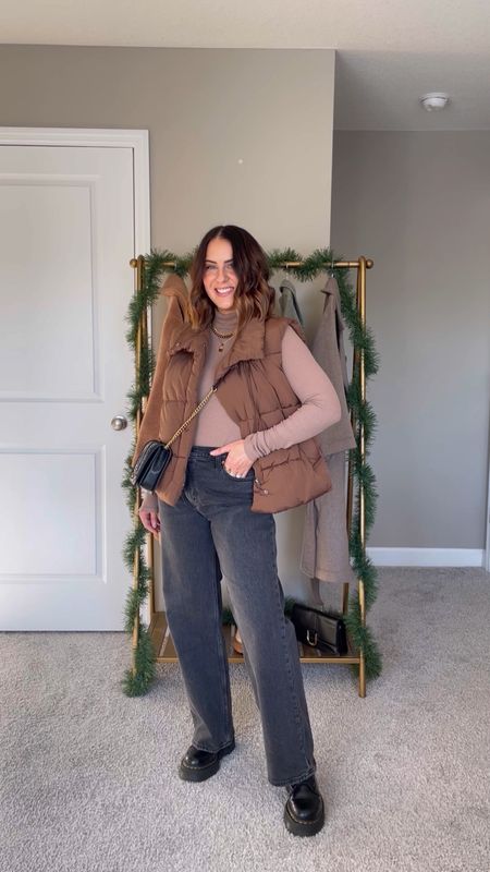 Casual winter outfit with black jeans and a puffer vest ! Denim on sale & code for my jewelry is LOMEYER20 

#jeans #puffervest #winteroutfit

#LTKunder100 #LTKFind #LTKSeasonal