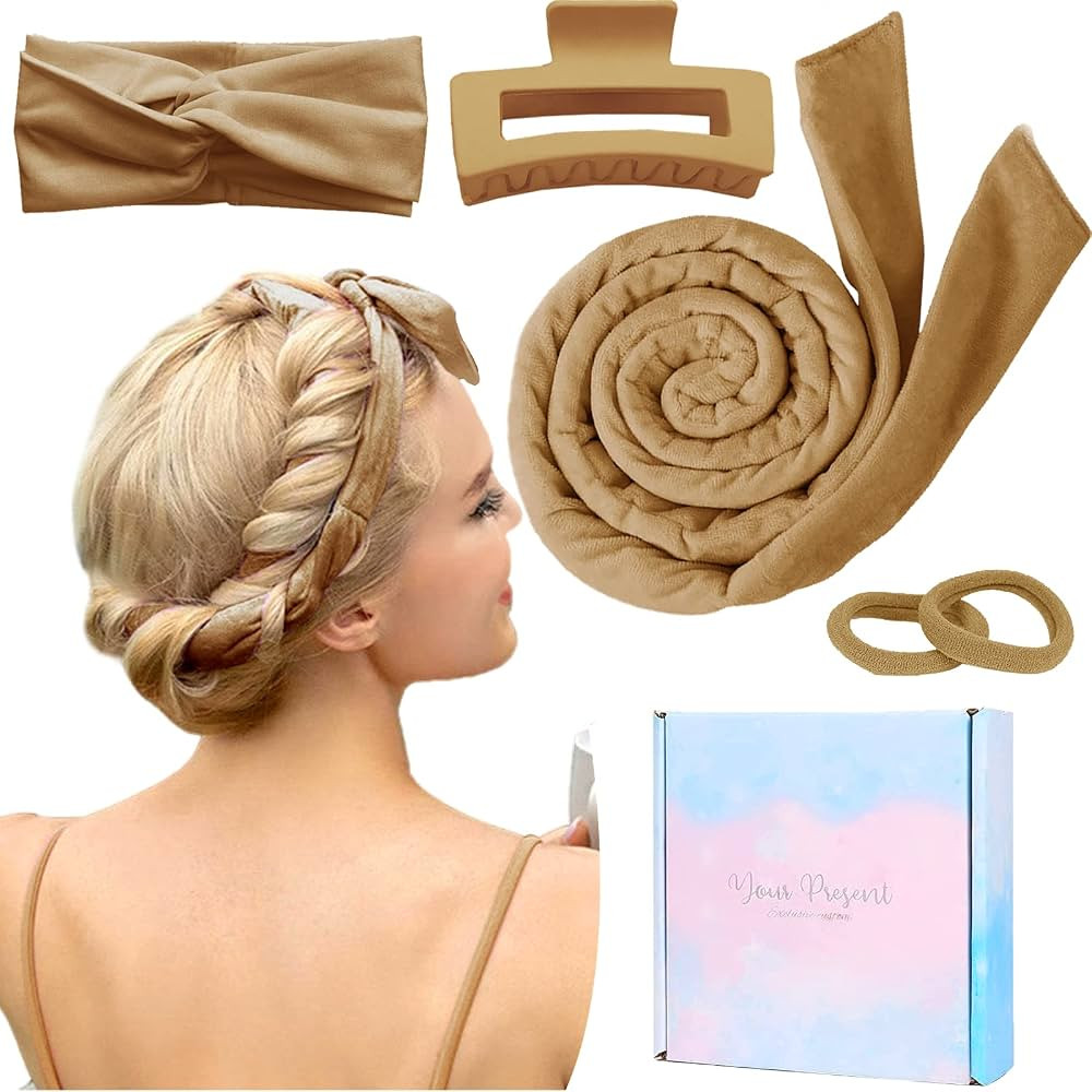 Neu Lockenwickler Locken Ohne Hitze,Heatless Curls Band Samt über Nacht mit Haarnadel Rutschfest... | Amazon (DE)