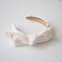 Knotted Headband, Women's Big Bows, Posh, Blair Bow, Corduroy White | Etsy (US)