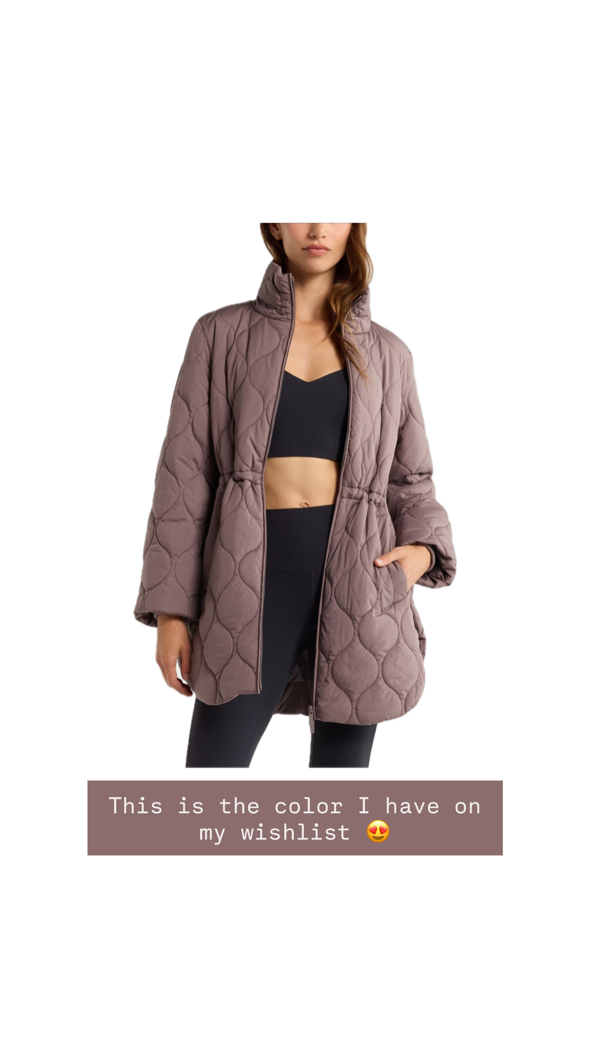 I had this jacket last year in black, but I love this new color! The perfect coat to throw over your activewear/athleisure!

Loverly Grey, Nordstrom anniversary sale, NSALE, quilted coat, quilted jacket, athleisure 

 #LTKSeasonal #LTKActive