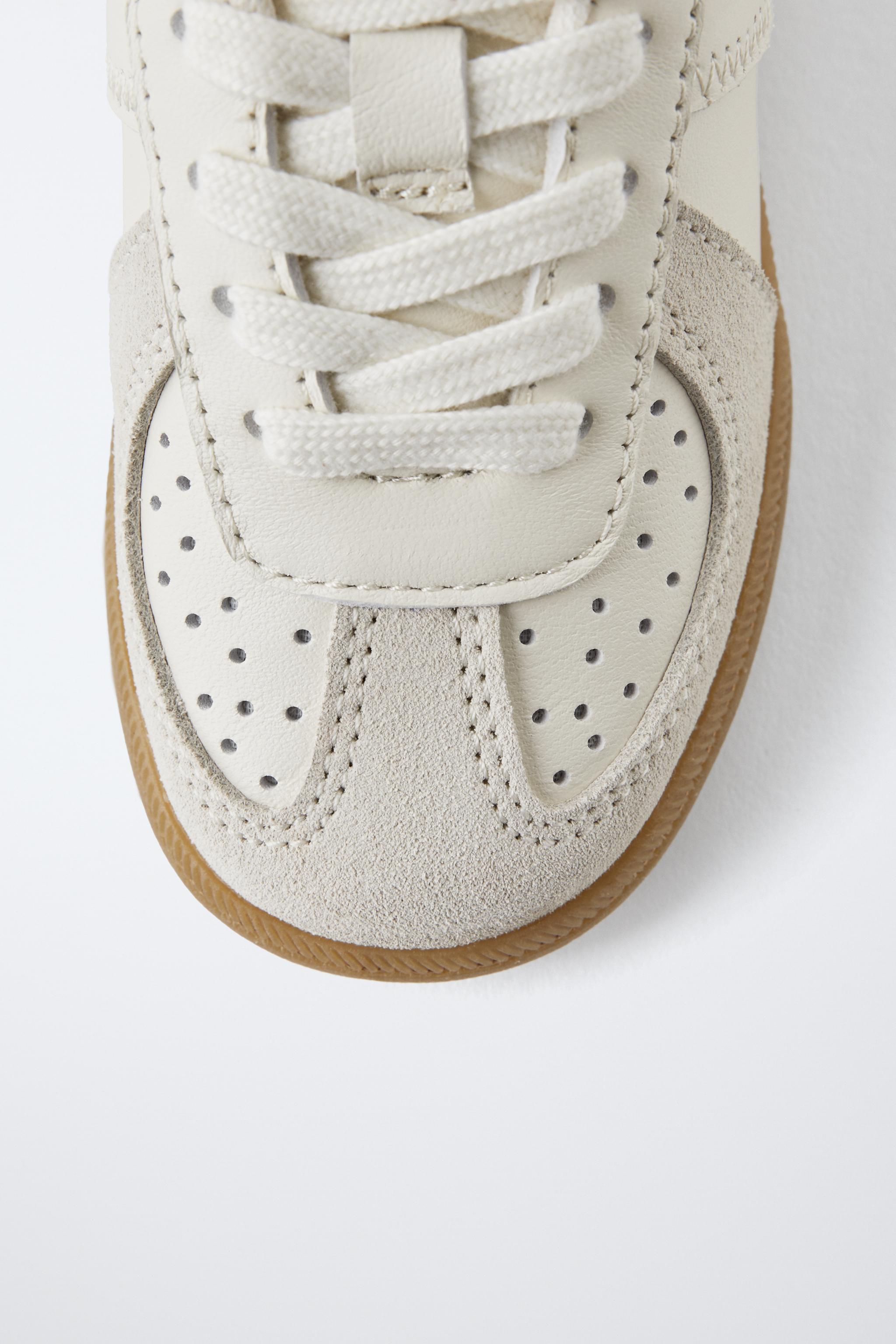 LEATHER SNEAKERS | Zara US