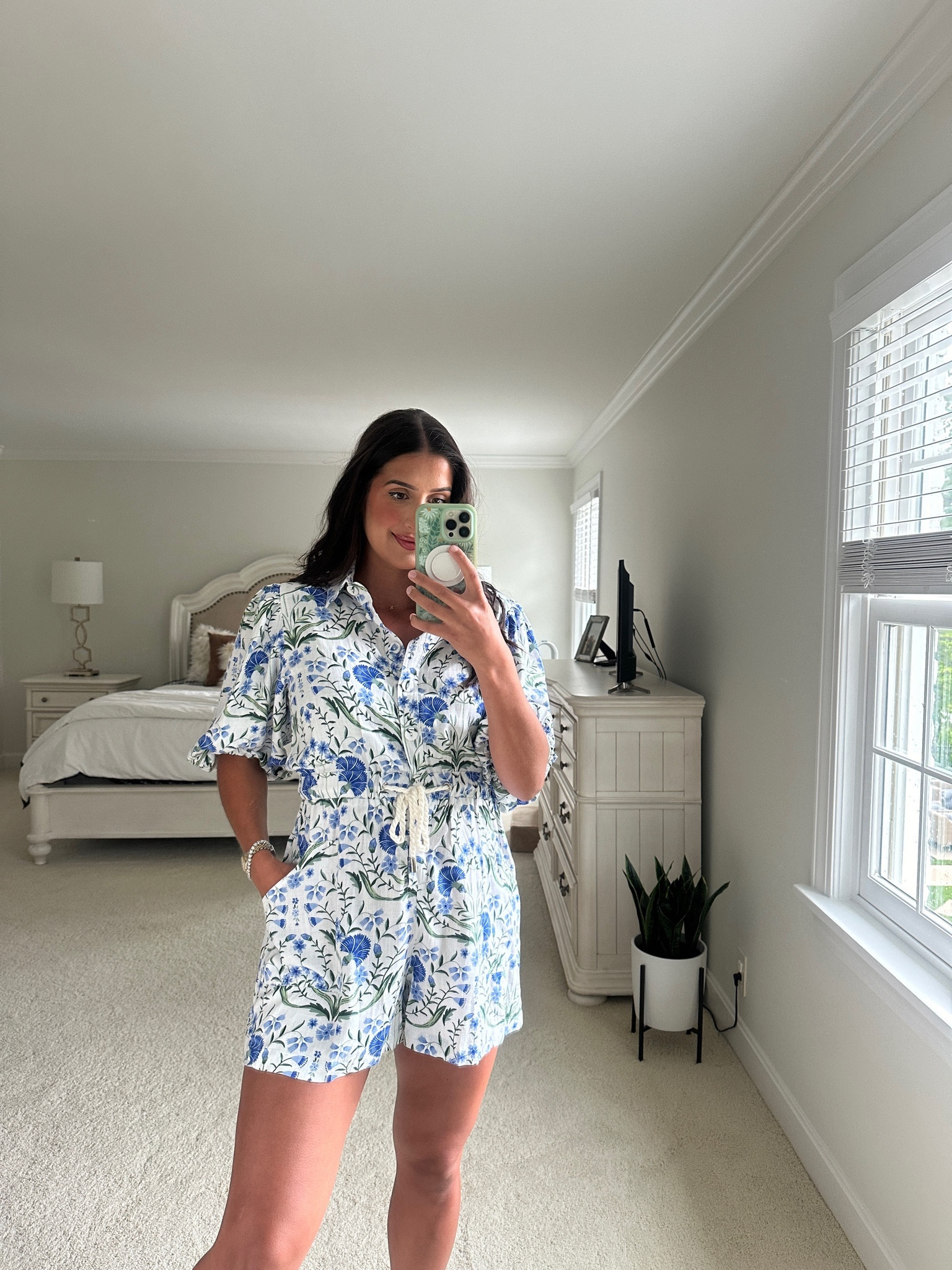 Floral romper, I sized up one size to fit the bump! Summer outfit, summer romper

#LTKfindsunder100 #LTKbump