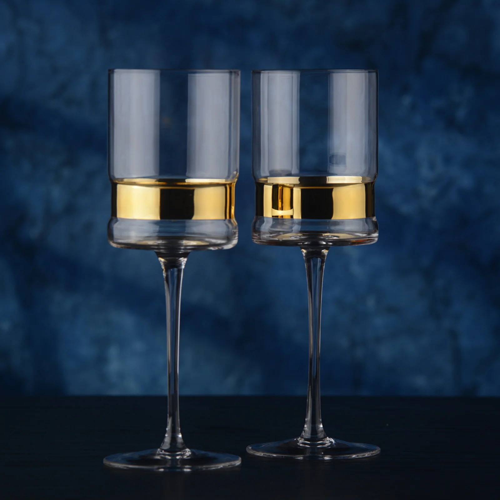 Anton Studio Designs SoHo Gold Wine Glasses, Set of 2 | Sabavi Home