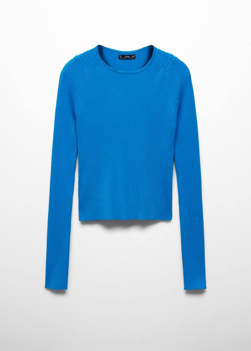 Ribbed round-neck sweater  -  Women | Mango United Kingdom | MANGO (UK)