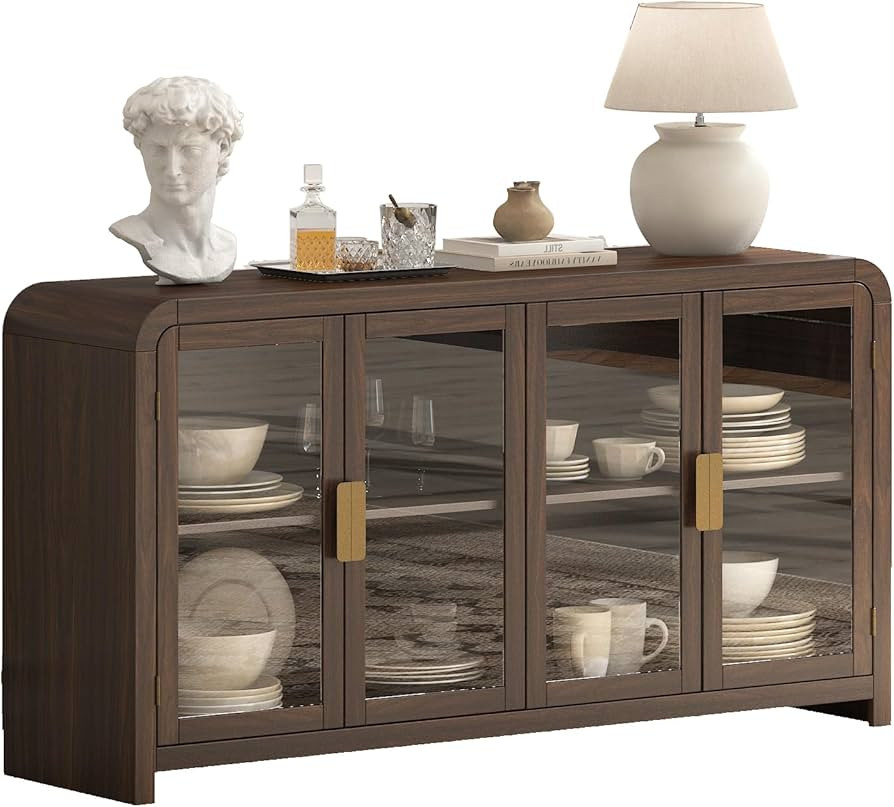 Oak&Sparrow Oak Sideboard Buffet Cabinet with Storage, 60'' Boho Buffets & Sideboards with Adjust... | Amazon (US)