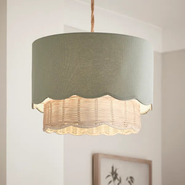 Sofia Rattan Easy Fit Lamp Shade | Dunelm