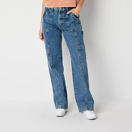 Arizona Juniors Womens Highest Rise Baggy Fit Loose Fit Jean | JCPenney