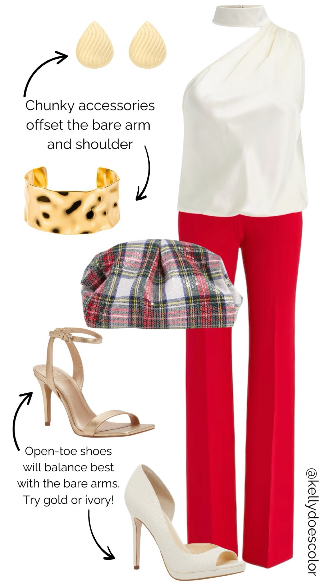 Holiday outfits for the Spring palette! Ivory, gold, and light warm cheery reds are your go-to! 

#LTKStyleTip #LTKHoliday