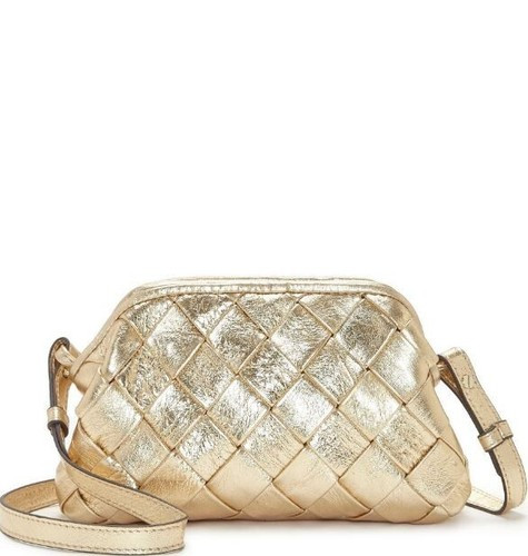 VINCE CAMUTO Leori leather women's small crossbody bag + Dust bag -METALLIC GOLD  | eBay | eBay US