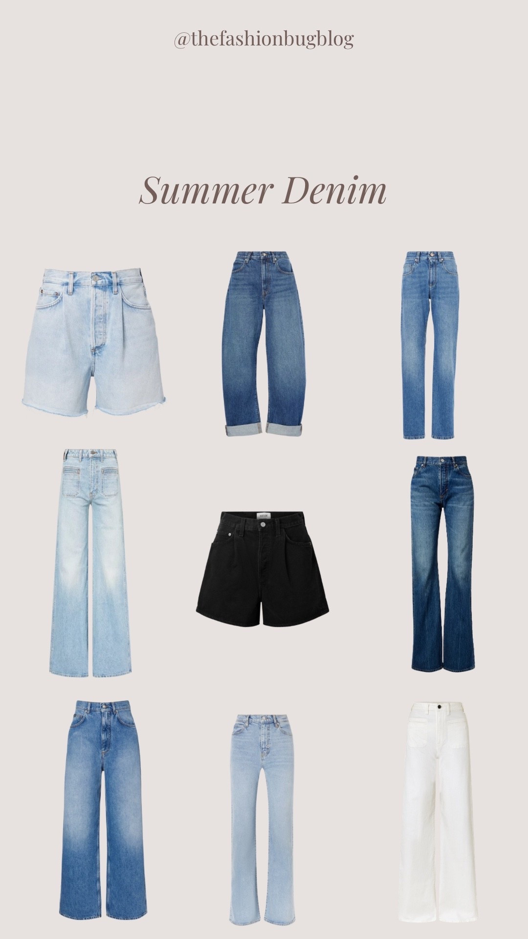 My favourite denim for summer
Jeans
Shorts