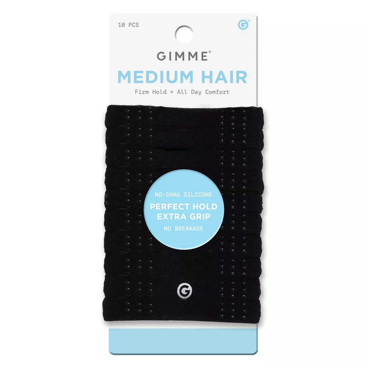 Gimme Beauty Sport Medium Hair Tie Bands - Black - 10ct | Target