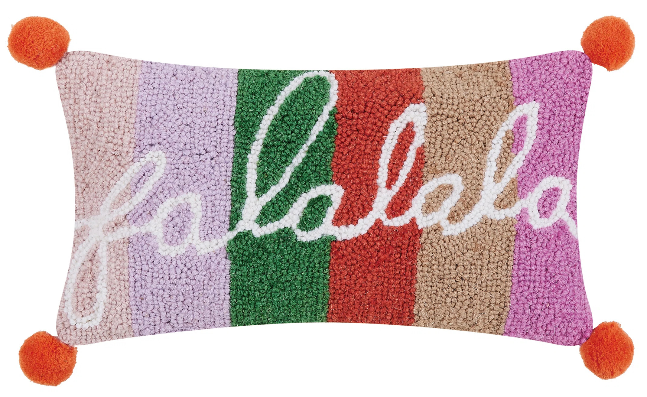 Falala With Pom Pom Wool Hook Pillow | Wayfair North America