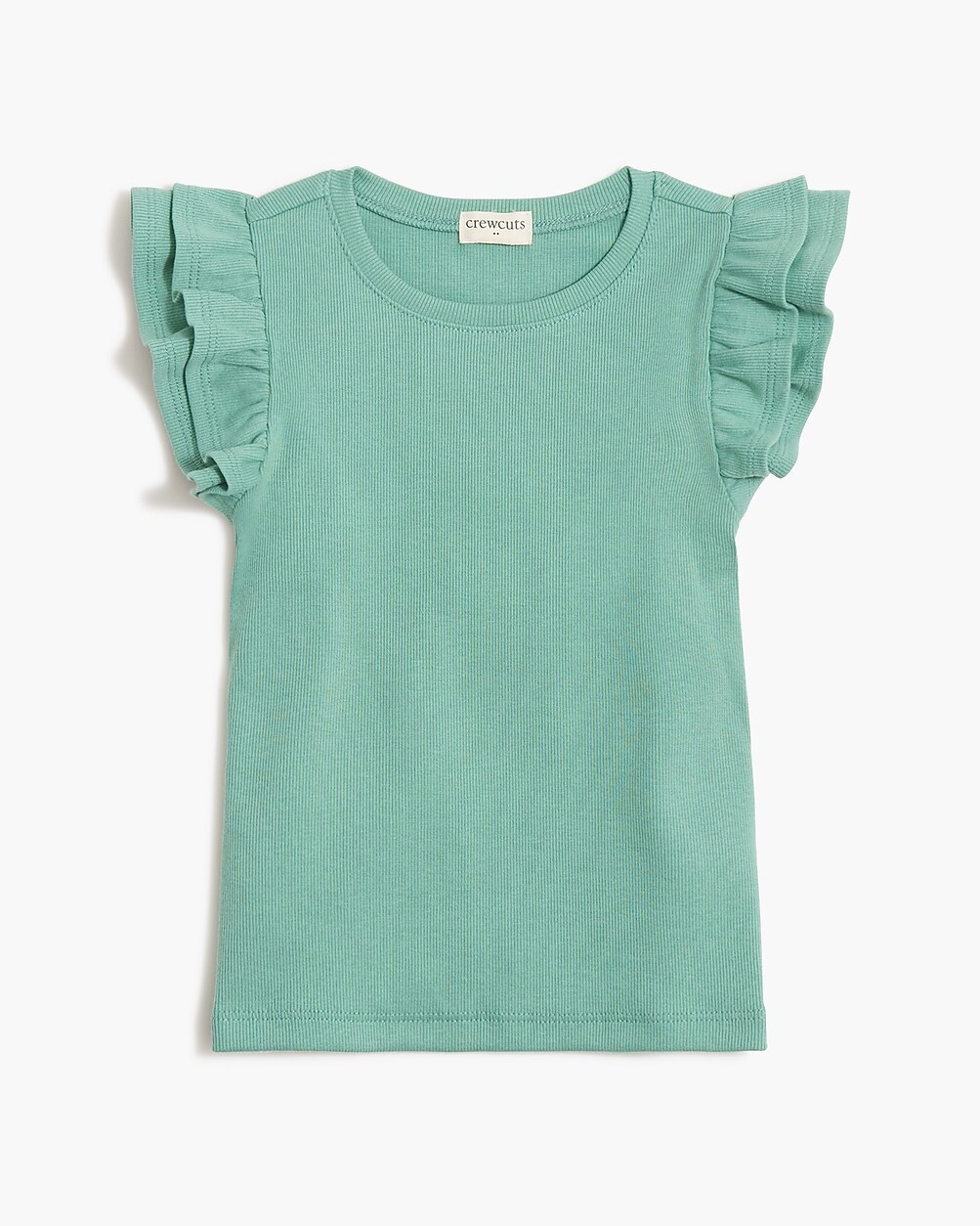 Girls' ribbed ruffle-sleeve tee | J.Crew Factory