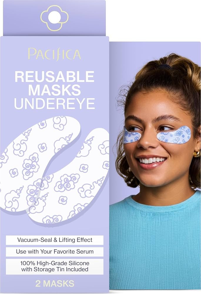 Pacifica Reusable Mask \u2013 Under Eye Mask Silicone Face Mask for Fine Lines & Dark Circles, Pa... | Amazon (US)