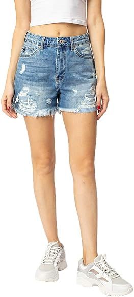 Women's High Rise Denim Shorts | Amazon (US)