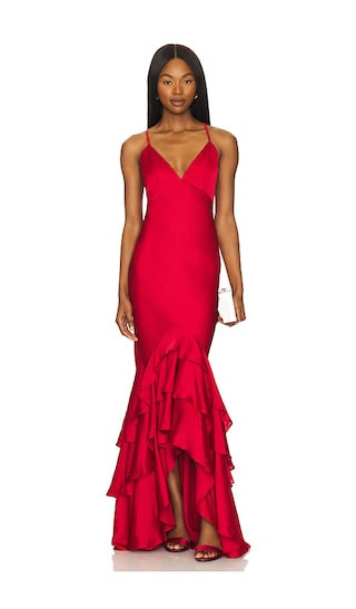 Cleo Gown in Red Gown Winter Gown Winter Gala Dress Gala Outfit Holiday Gala Gown 2025 Gala Dresses | Revolve Clothing (Global)