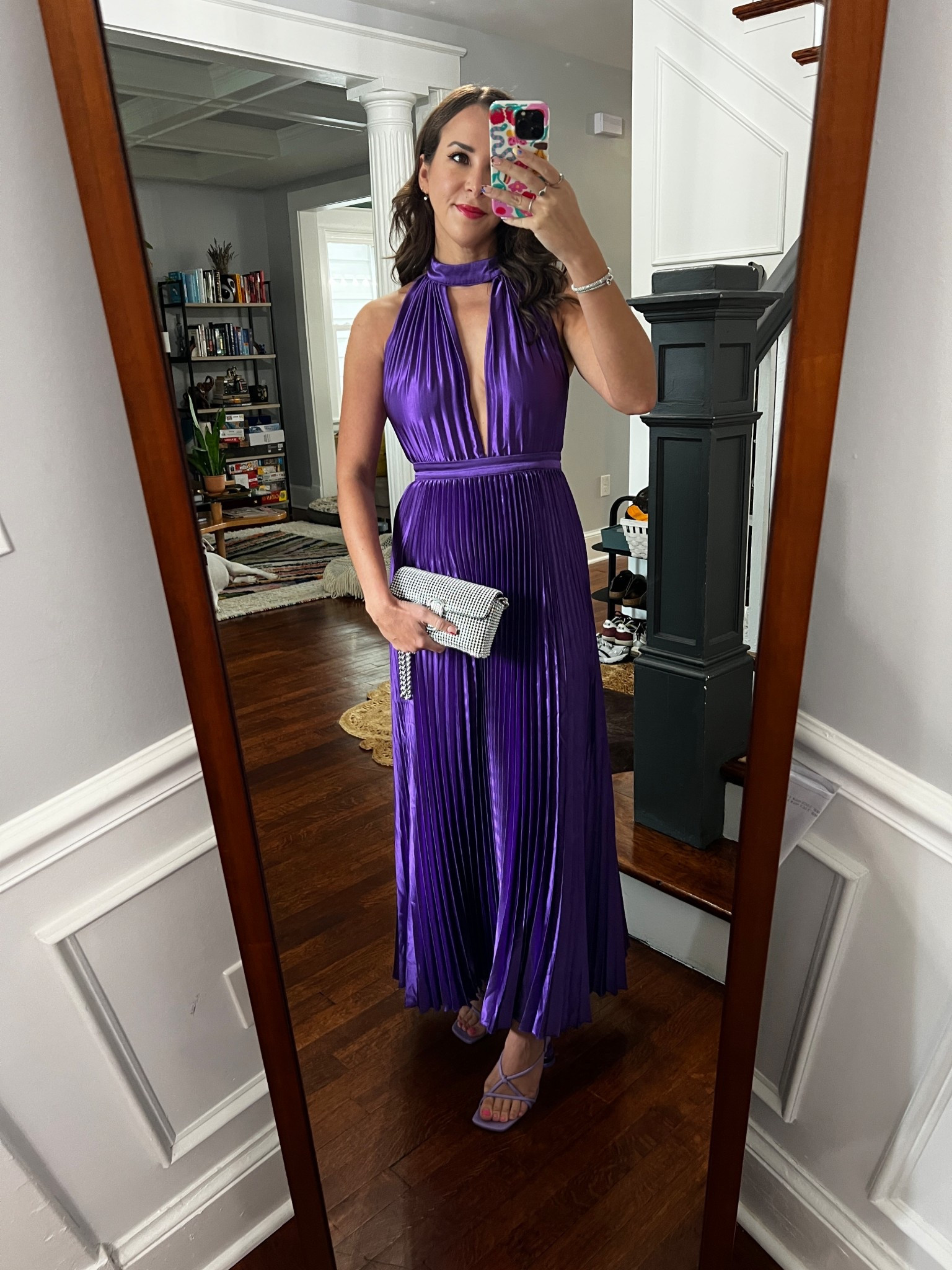 Jewel tone purple was such a fun wedding guest color to stick with.

Jewel tone. Purple heels. Staud. Rent the runway. Wedding guest dress. Cocktail wedding guest. Maxi dress. Purple dress. Rhinestone bag. Marc Jacob’s. Cocktail party.

#LTKWedding #LTKShoeCrush #LTKStyleTip