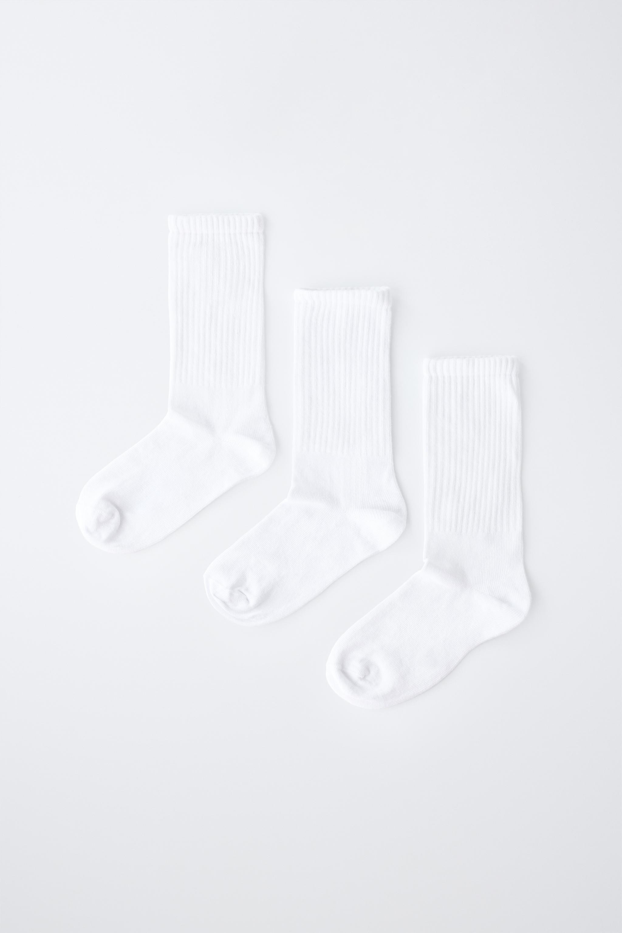 Lange Socken in unifarben im 3er-Pack | Zara DE