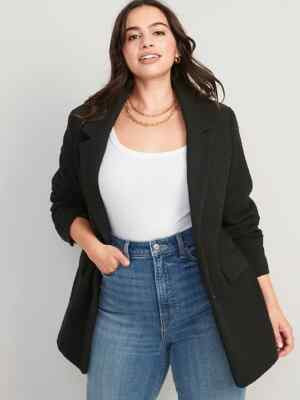 Old Navy Soft-Brushed Oversized Blazer For Women Size XL- BLACK- NWT S#413780 | eBay US