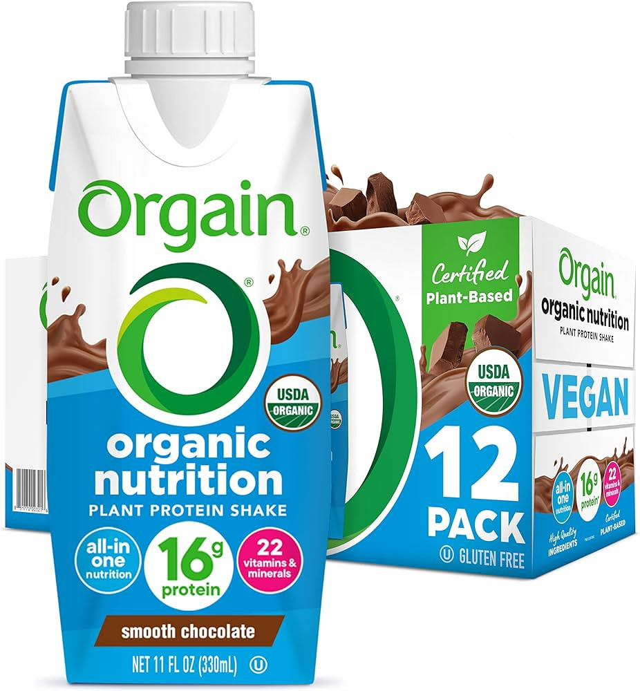 Orgain Organic Nutritional Vegan Protein Shake, Creamy Chocolate Fudge - 16g Plant Based Protein,... | Amazon (US)