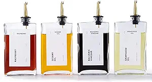 Olive Oil Dispenser for Kitchen, Cooking Oil and Vinegar Dispenser Set, Olive Oil Bottle, Soy sau... | Amazon (US)