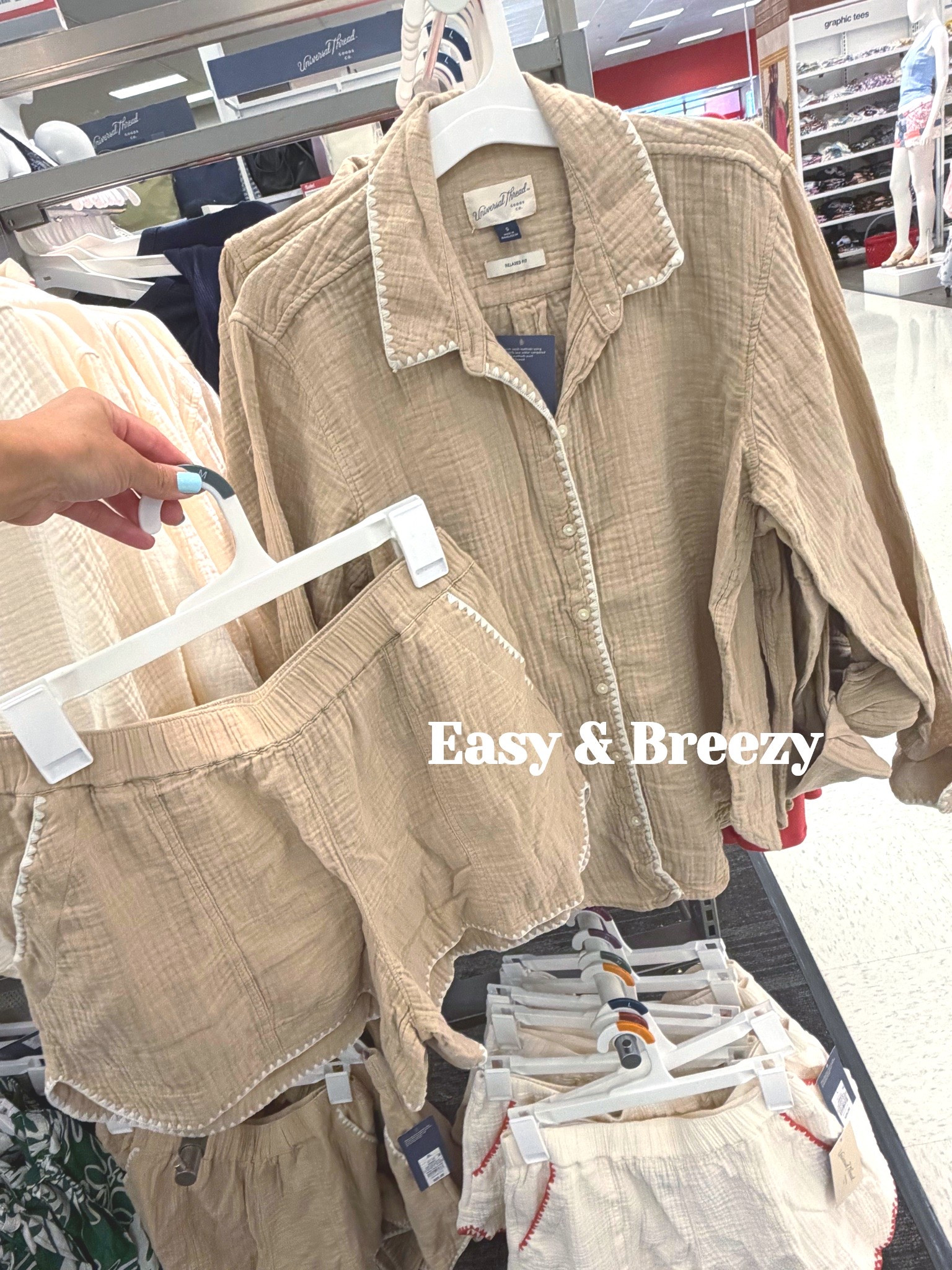 Target Summer Outfit Ideas that are Easy & Breezy! This gauze button down top and pull on shorts are giving vacation vibes! Layer it with your favorite swimwear and sandals! 

Women's Long Sleeve Button Down Collared Top & Regular Rise Crafted Pull-On Shorts - Universal Thread™ Tan

@Target #target #targetstyle #targetlooks #newattarget #universalthread #summerlooks #beachoutfot #traveloutfitideas #summerset

#LTKTravel #LTKootd #LTKgrwm