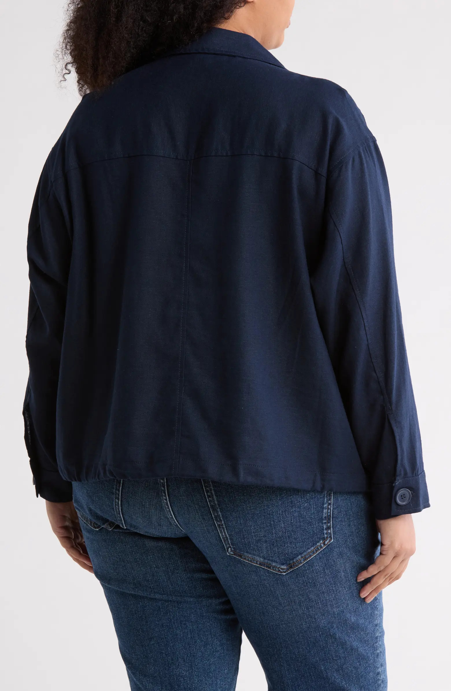 MAX STUDIO Linen & Cotton Twill Utility Jacket | Nordstromrack | Nordstrom Rack