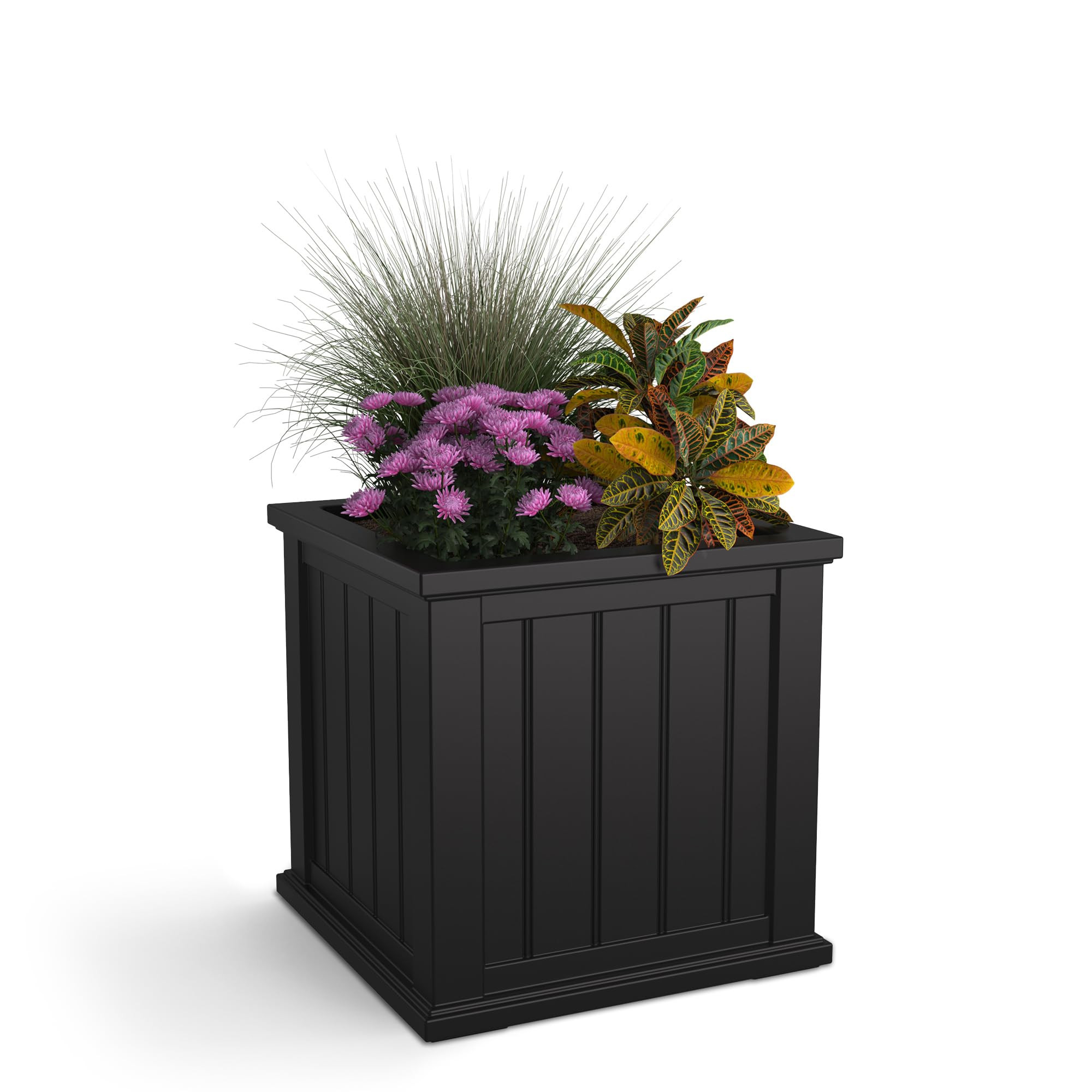 Mayne Cape Cod 20in Square Planter - Black - 20in L x 20in W x 20in H - with 8.7 Gallon Built-in Water Reservoir (4838-B) | Amazon (US)