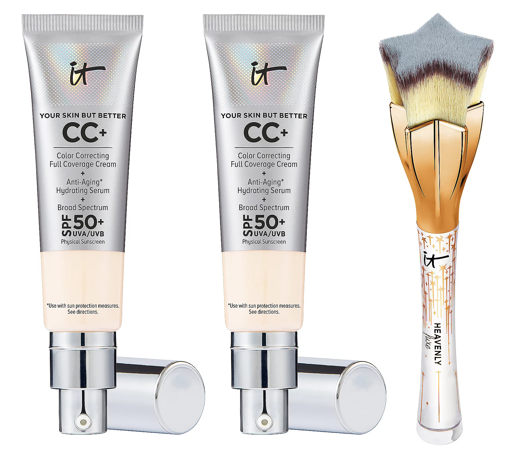IT Cosmetics CC SPF50 Duo with Special EditionStar Brush | QVC