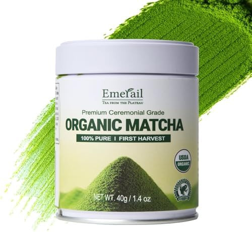 Emerail Organic Ceremonial Grade Matcha, Premium First Harvest Matcha Green Tea Powder, 100% Pure... | Amazon (US)