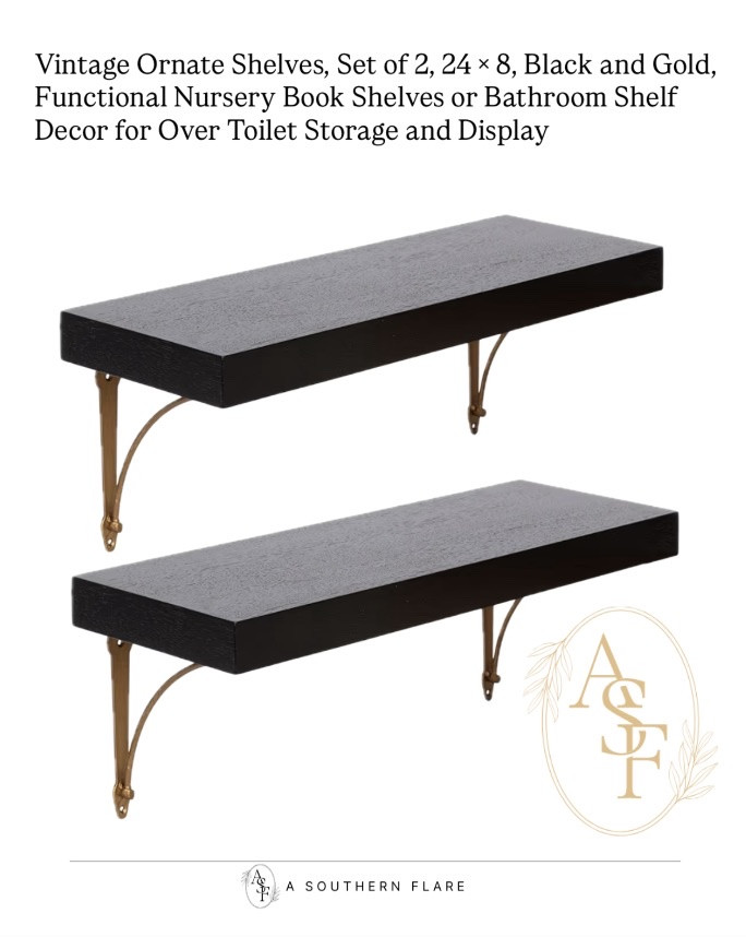 Stylish and functional! These vintage shelves add a chic touch to any space, perfect for books or bathroom decor. #HomeDecor #VintageStyle
