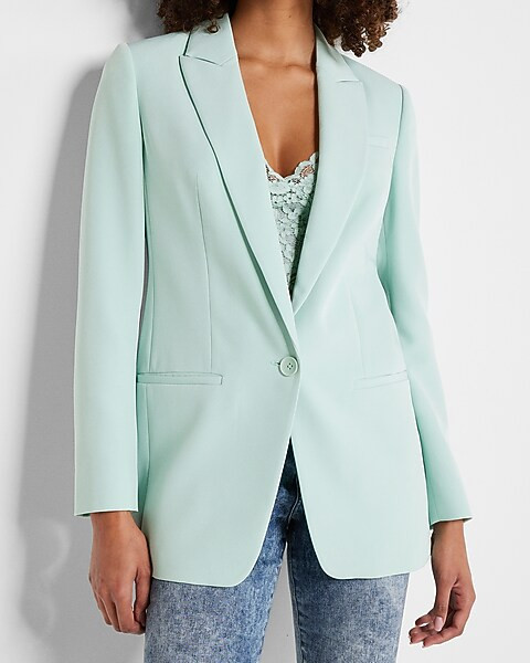 One Button Boyfriend Blazer | Express