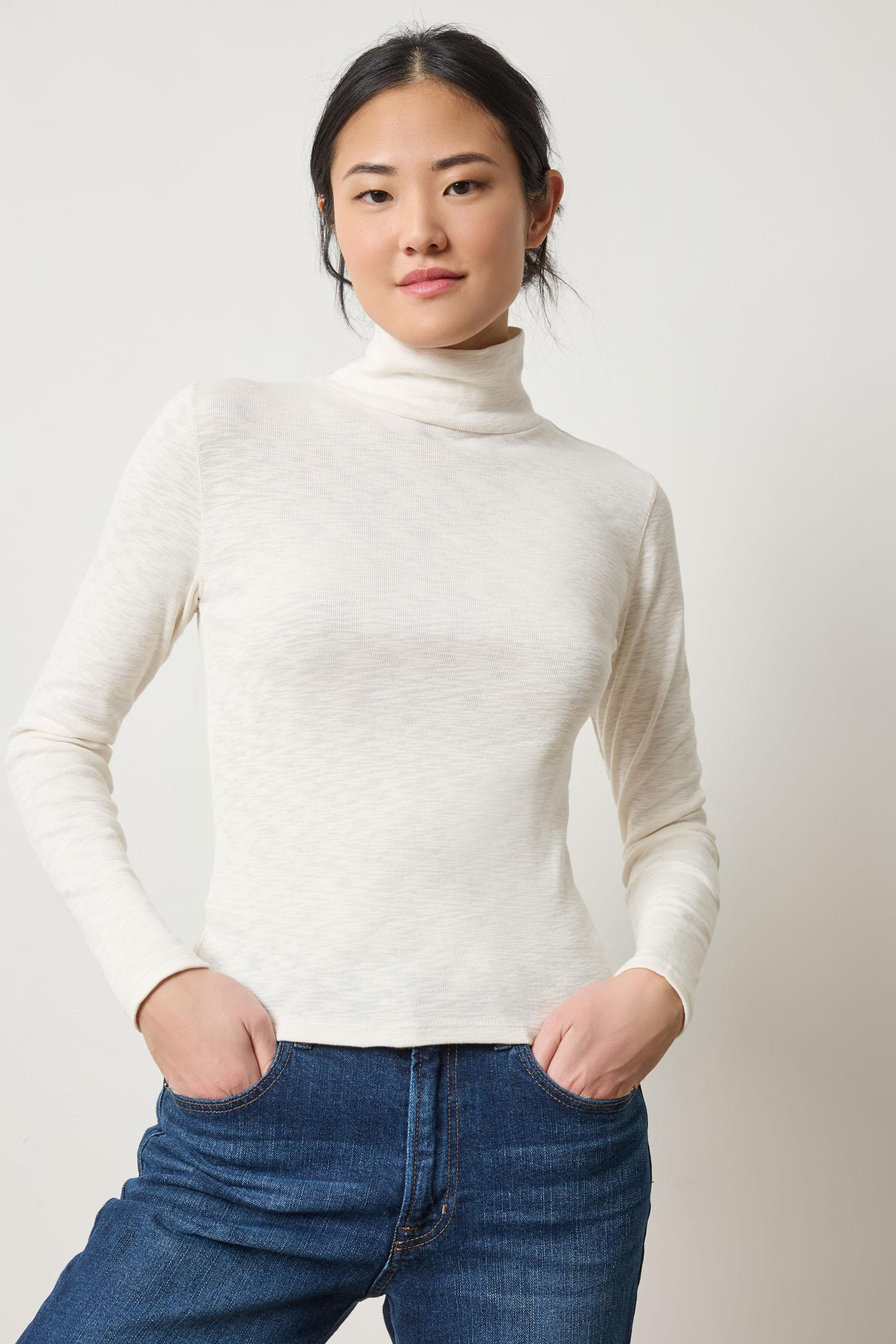 Rib Slub Turtleneck | Lilla P