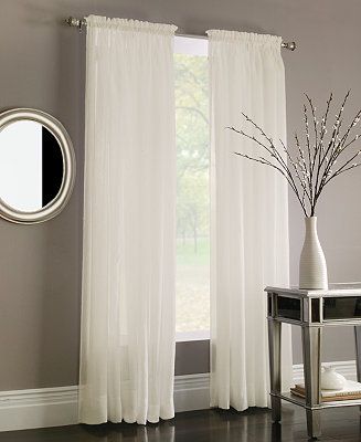 Miller Curtains Sheer Preston Poletop Window Treatment Collection | Macys (US)