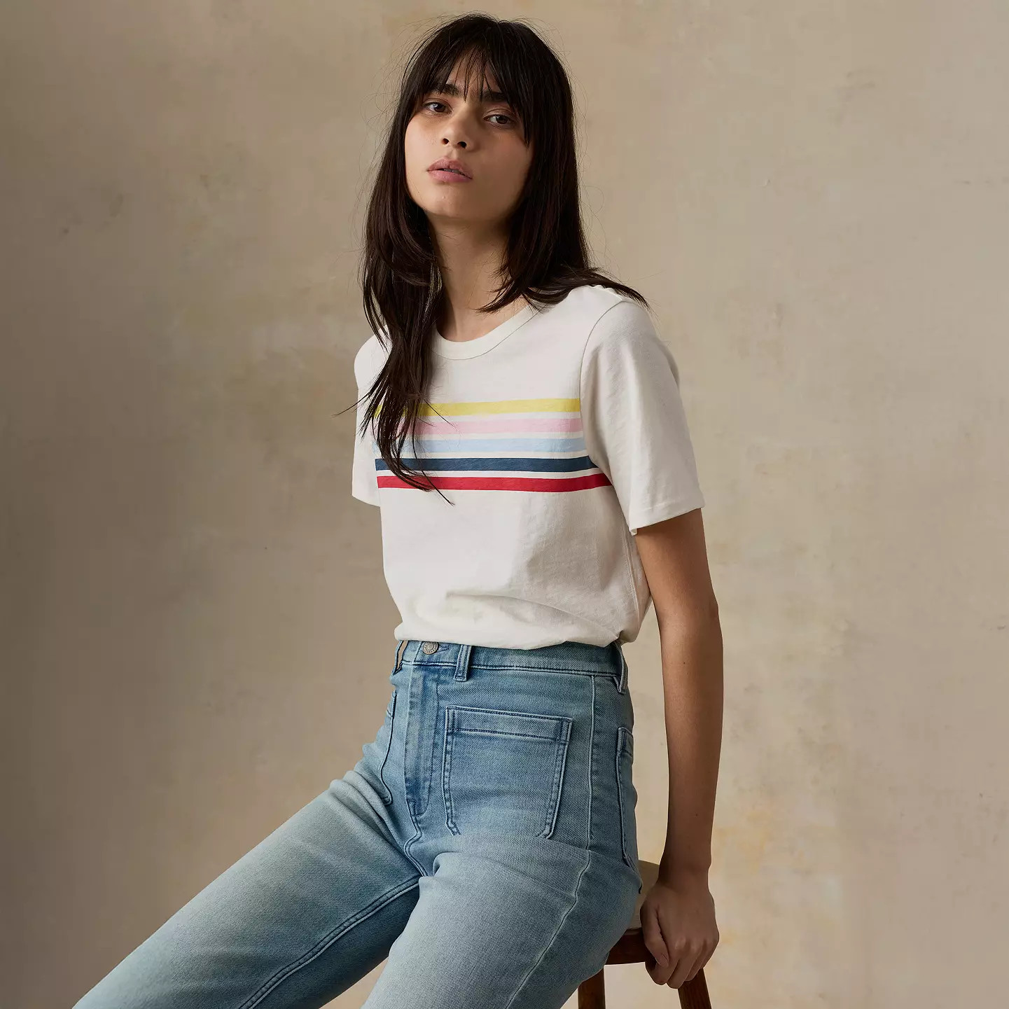Faherty Women's Sunwashed Regenerative Cotton Essential Tee | DICK'S Sporting Goods
