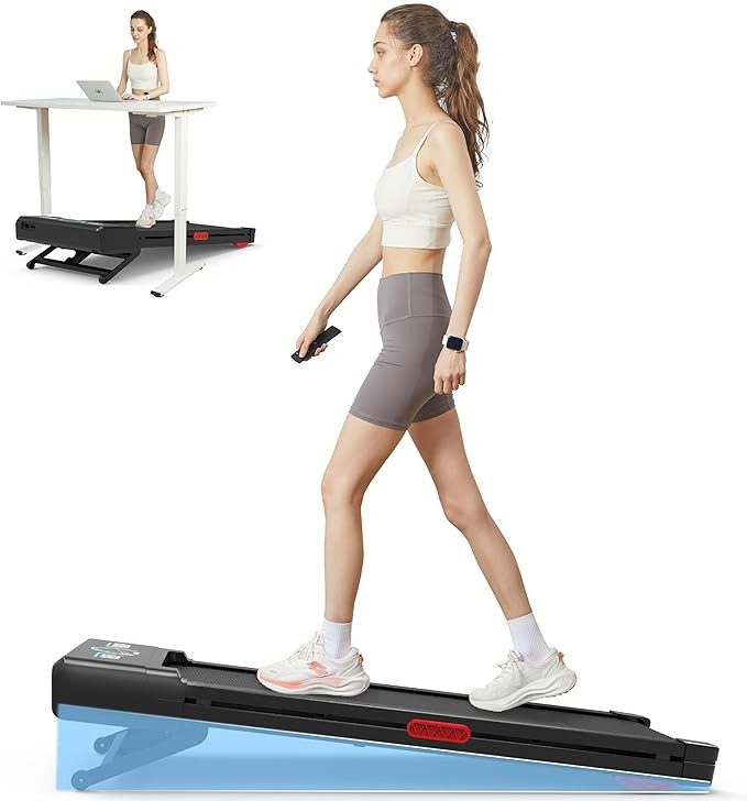 Walking Pad Treadmill with 12% 9-Level Auto Incline, 450 lbs Capacity RGB LED Screen, Bluetooth S... | Amazon (US)