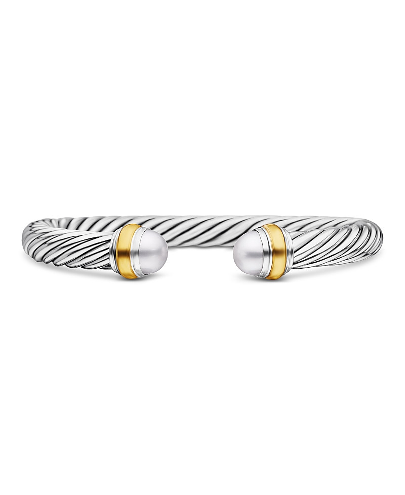 Classic Cable Bracelet in Sterling Silver with 14K Yellow Gold, 7mm | Bloomingdale's (US)
