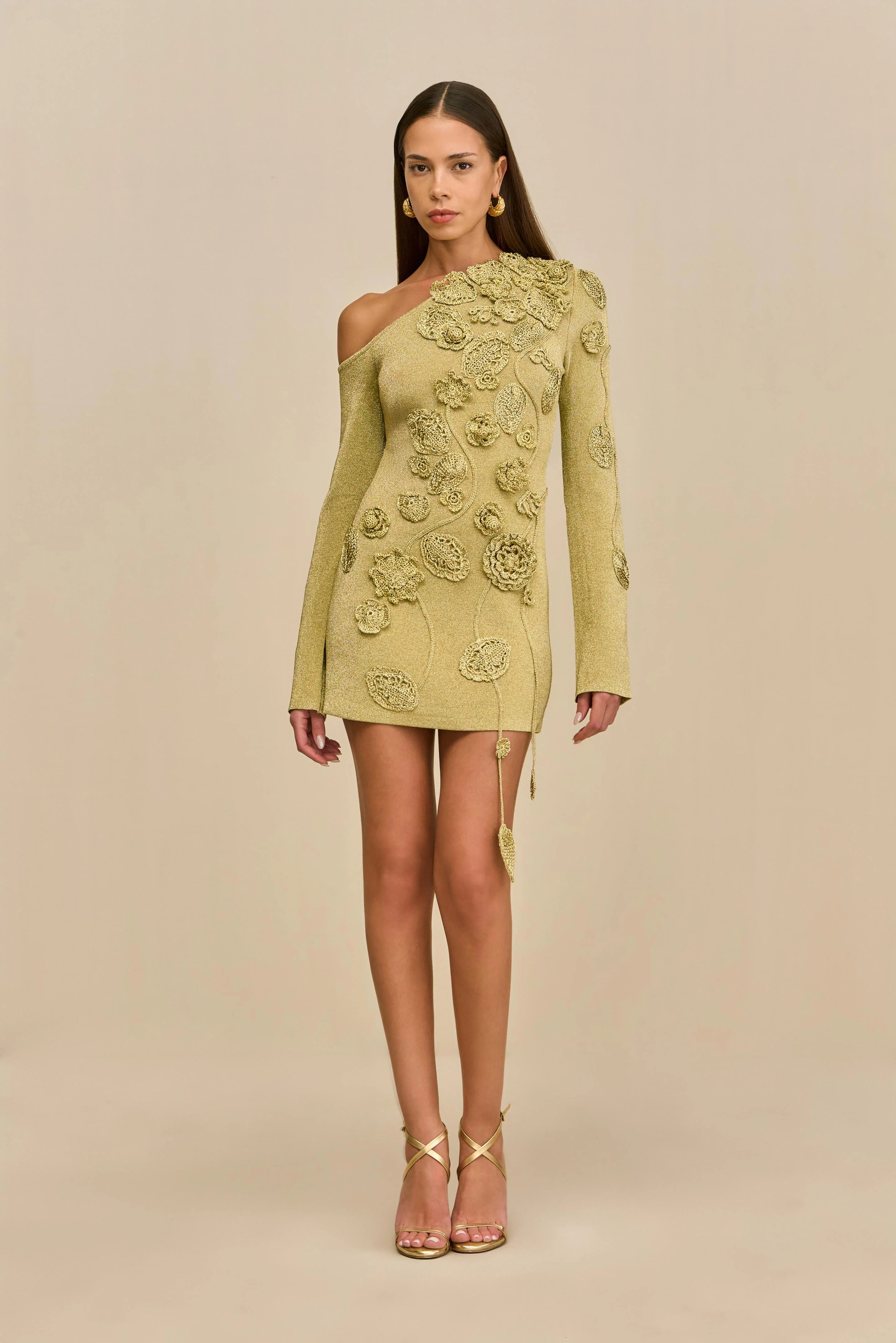 KAELA KNIT DRESS - GOLD | Cult Gaia - US