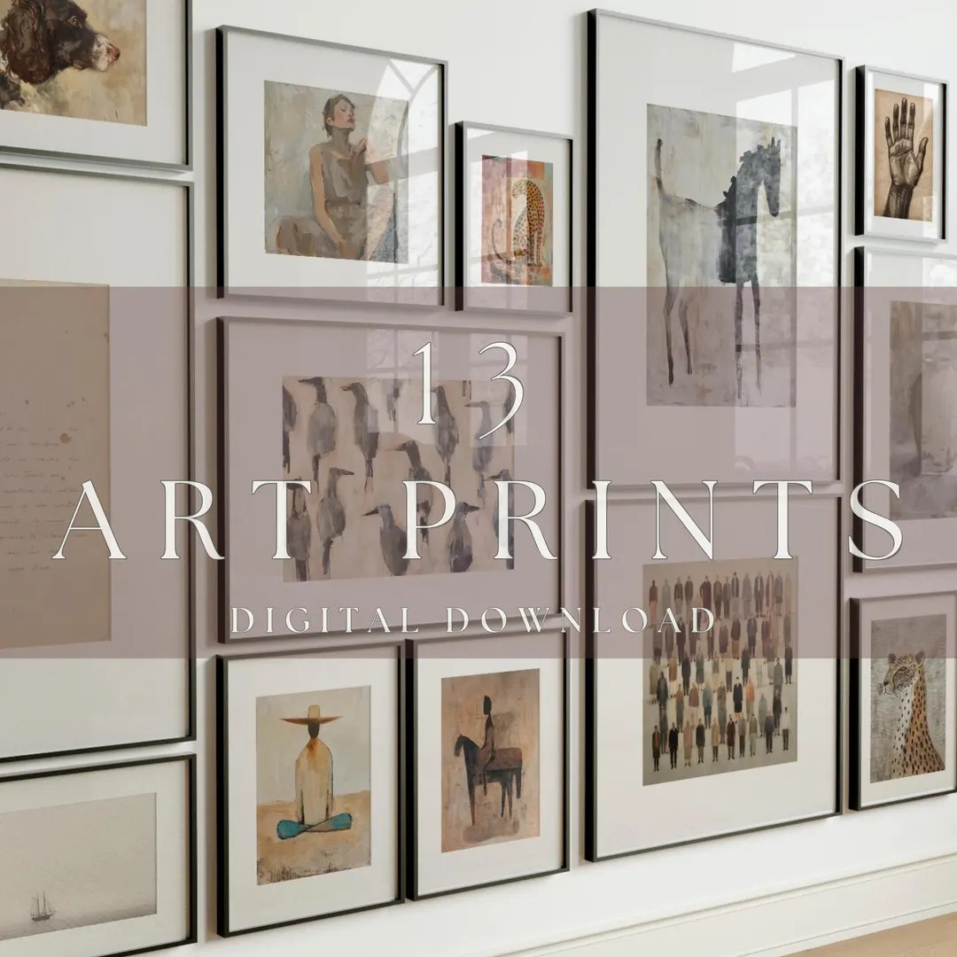 Modern European Gallery Wall Art (13 Digital Prints, Multiple Sizes) - Etsy | Etsy (US)