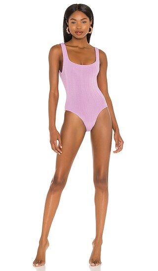 Classic Square Neck Nile One Piece in Lavender | Revolve Clothing (Global)