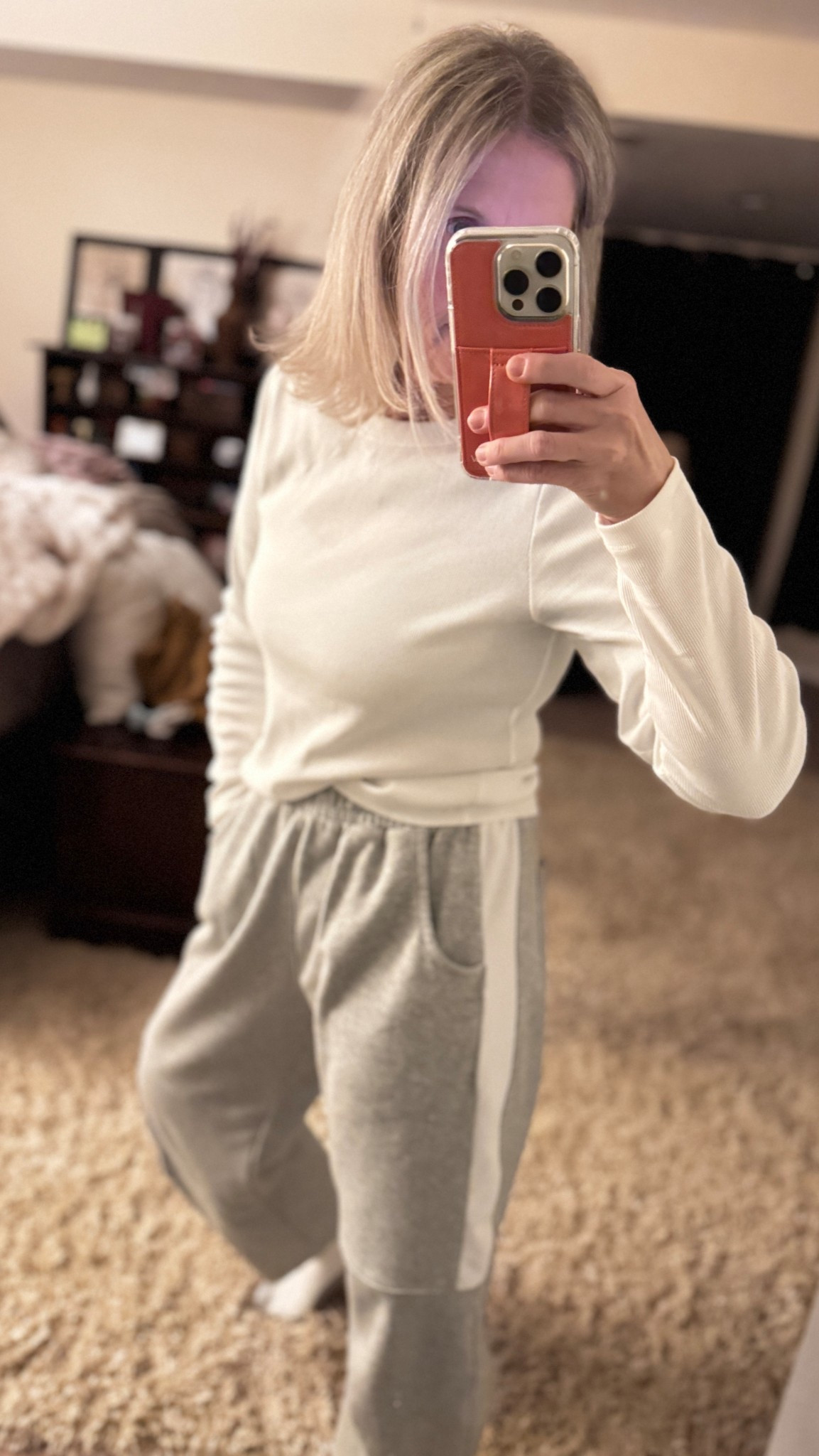 SALE ALERT! 🚨 
these shirts are 50% off- so comfy & perfect to wear alone or layer up for the colder days ahead! 

barrel sweatpants are a YES!! 

the orange “coral crush” patent leather Walli case is 🤌🏻

#LTKHalloween #LTKOver40 #LTKSaleAlert