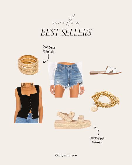 Revolve best sellers, summer outfit, neutral outfit, jean shorts, casual outfit, gold jewelry 

#LTKStyleTip #LTKSeasonal #LTKShoeCrush