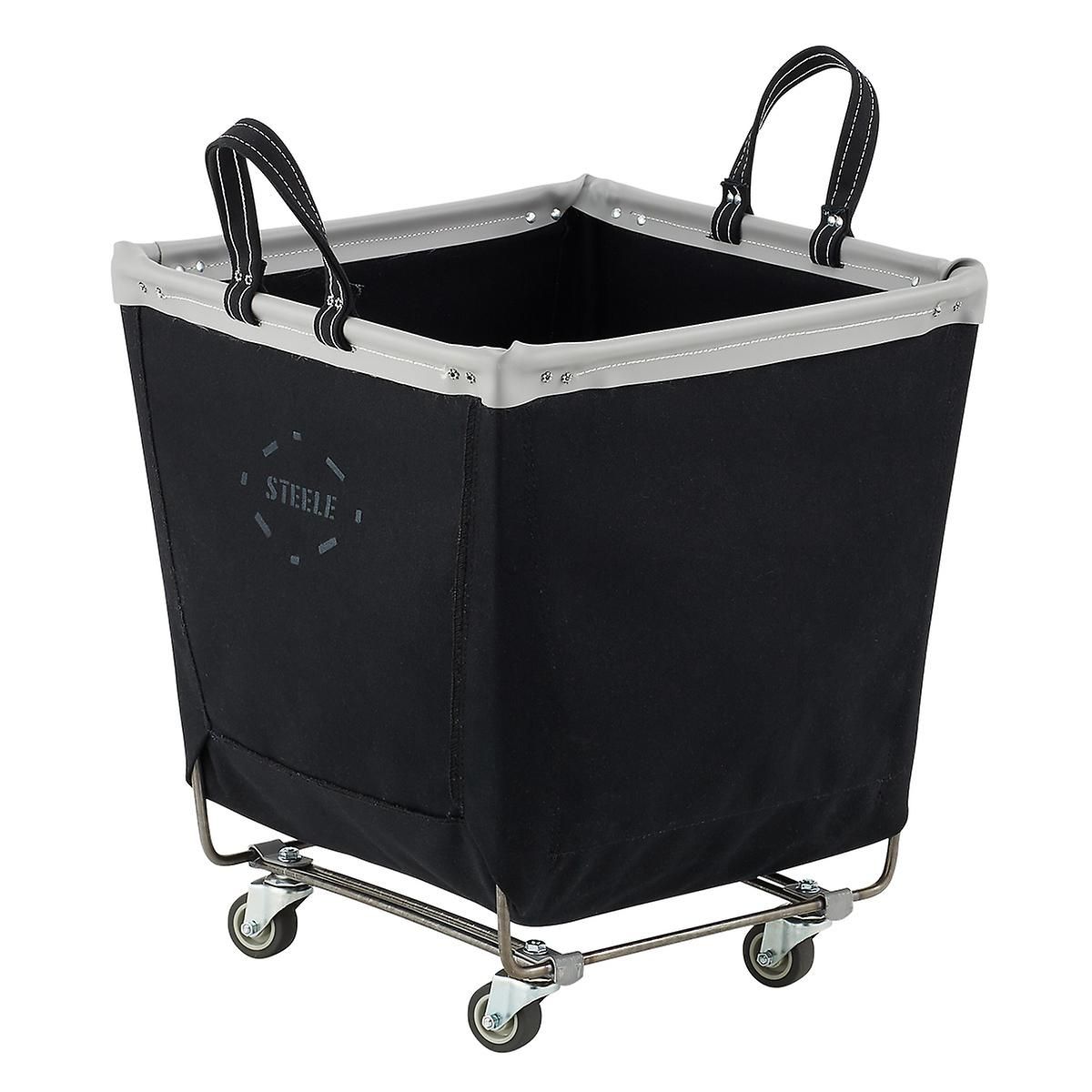 Large Steele Canvas Laundry Cart Black/Grey | The Container Store