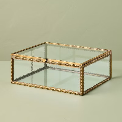 Metal Scallop Glass Box Card holder - Hearth & Hand™ with Magnolia | Target