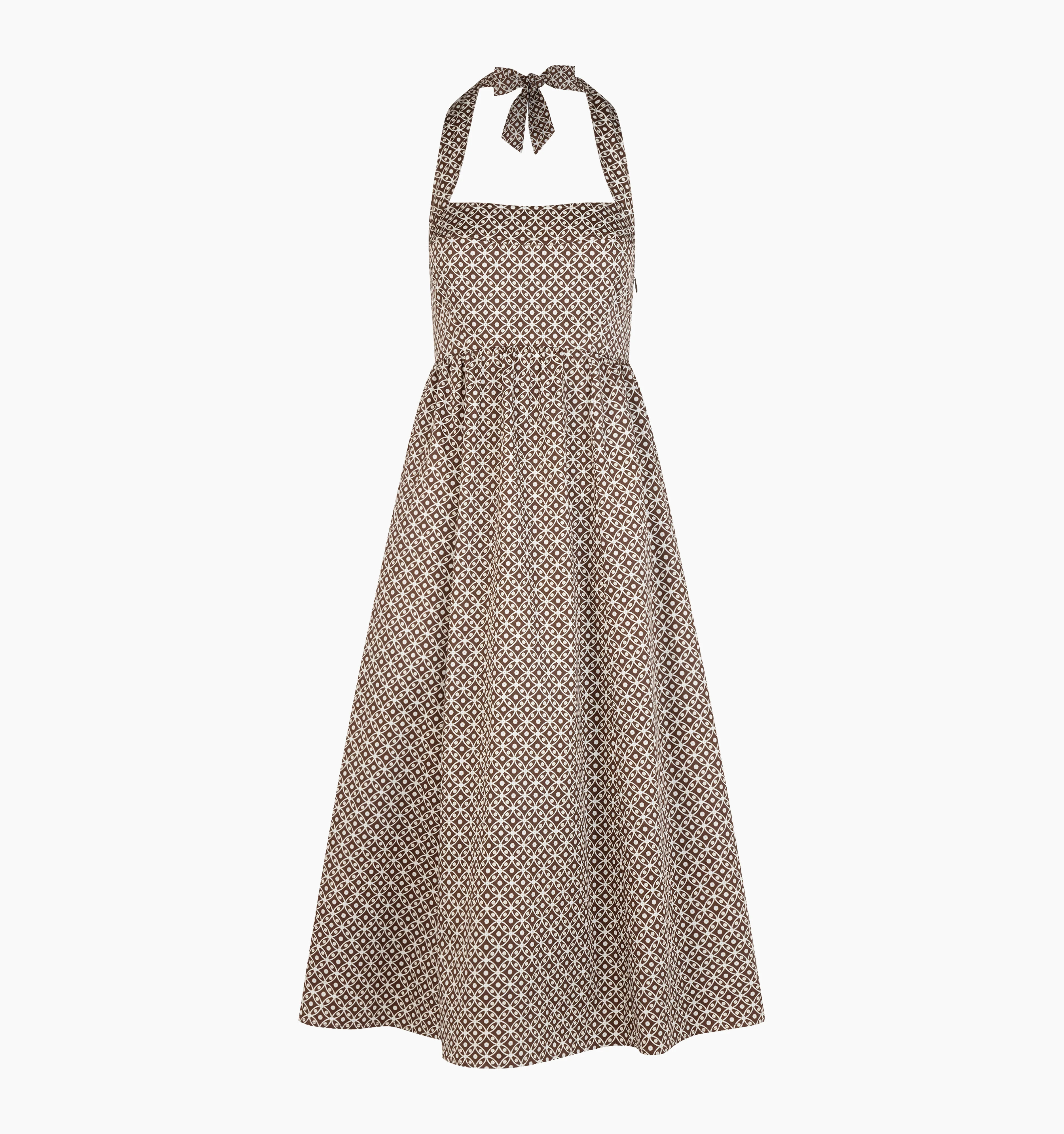 The Fleur Midi Dress | Chocolate Circular Lattice / XS | 100% Cotton | Hill House Home | Hill House Home US