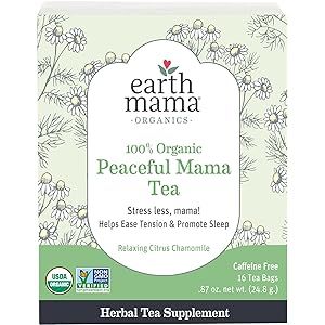 Earth Mama Organic Peaceful Mama Tea Bags for Pregnancy and Beyond, 16-Count | Amazon (US)