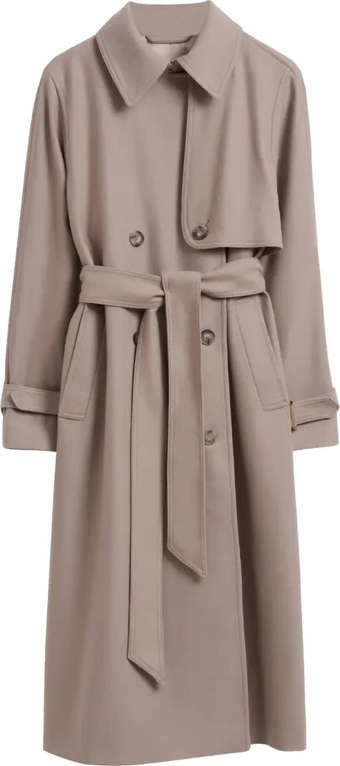 Double Breasted Wool Blend Trench Coat | Nordstrom